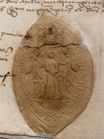 Seal of the Confraternity of Santa Maria dell’Anima, 1517. Rome, ASMA, A II, Instrumenta, t. 3, fol. 68r (photo Pontifical Teutonic Institute Santa Maria dell’Anima) Seal of the Confraternity of Santa Maria dell’Anima, 1517. Rome, ASMA, A II, Instrumenta, t. 3, fol. 68r (photo Pontifical Teutonic Institute Santa Maria dell’Anima)